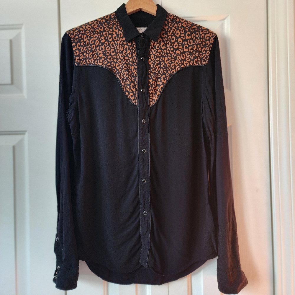Animal Print Western Zara Dress Shirt